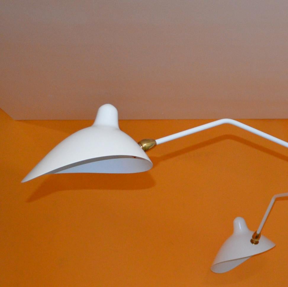 Serge Mouille - Ceiling Lamp 3 Rotating Arms - DROP, ARM LENGTH CUSTOMIZABLE! For Sale 3
