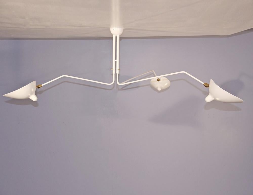 serge mouille ceiling light white