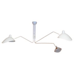 Serge Mouille - Ceiling Lamp with 3 Rotating Arms in White