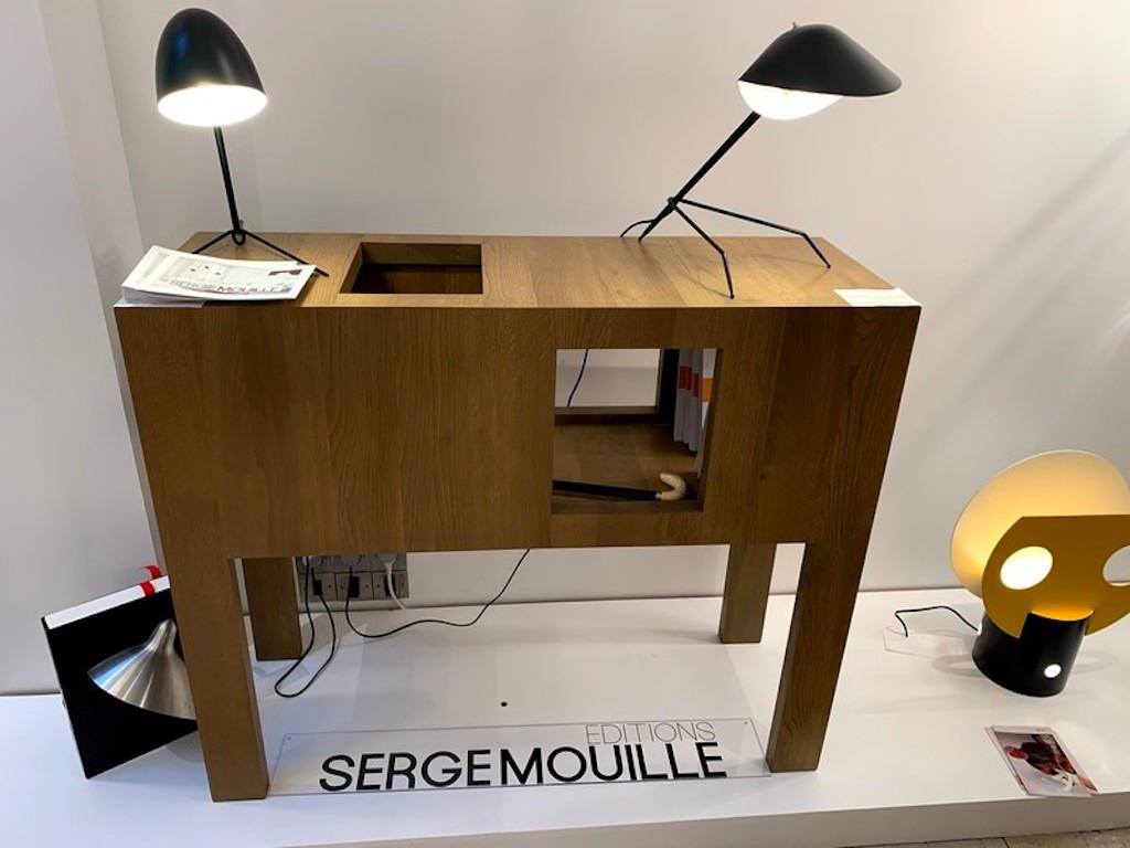 Serge Mouille „Cocotte“ Tisch- oder Wandleuchte in Schwarz (Französisch) im Angebot