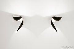 Serge Mouille 'Flame' Wall Lamp in Black