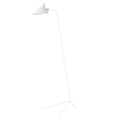 Serge Mouille - Floor Lamp with 1 Arm in White