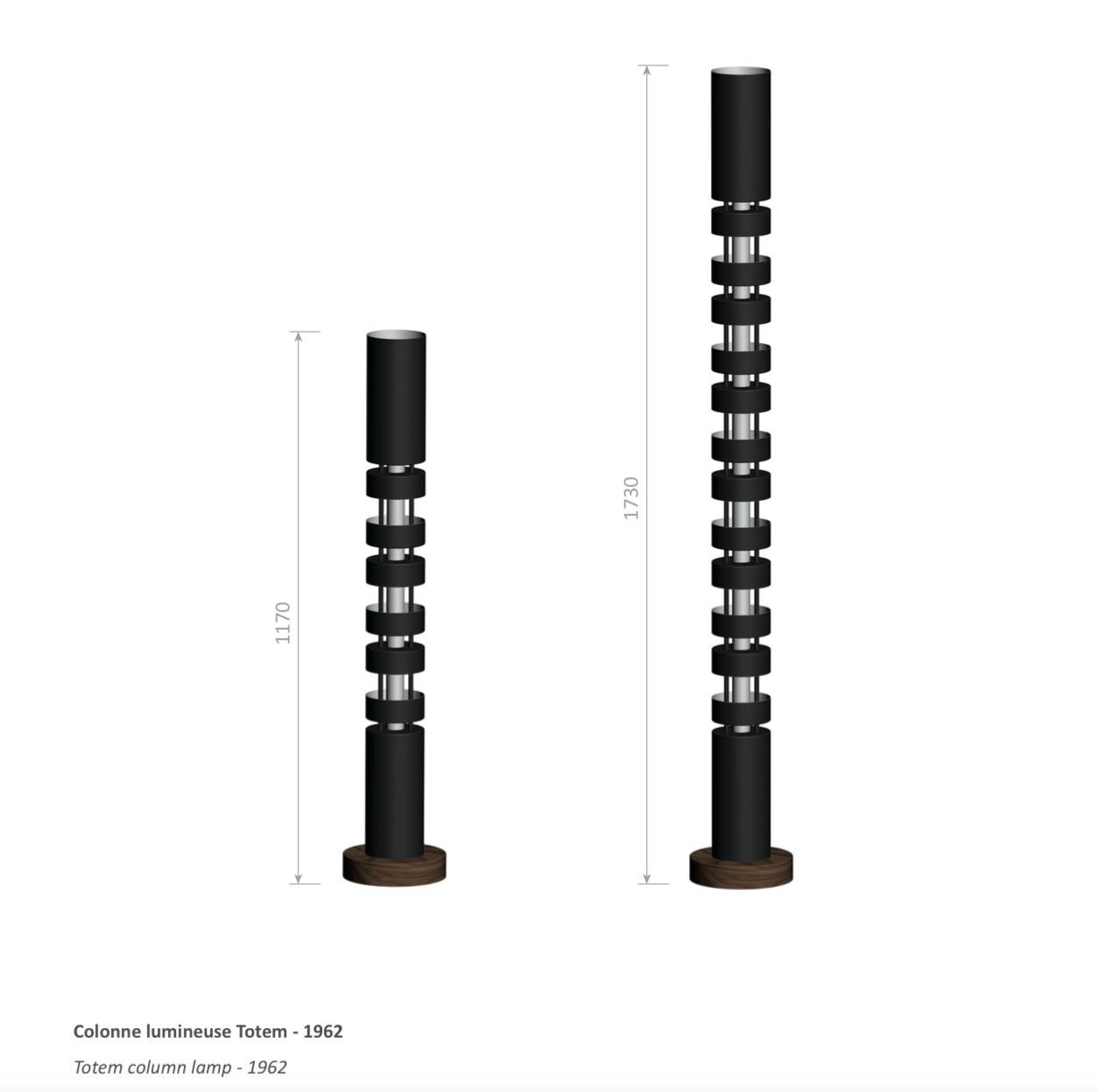 Serge Mouille Large TOTEM Column Floor Lamp For Sale 1