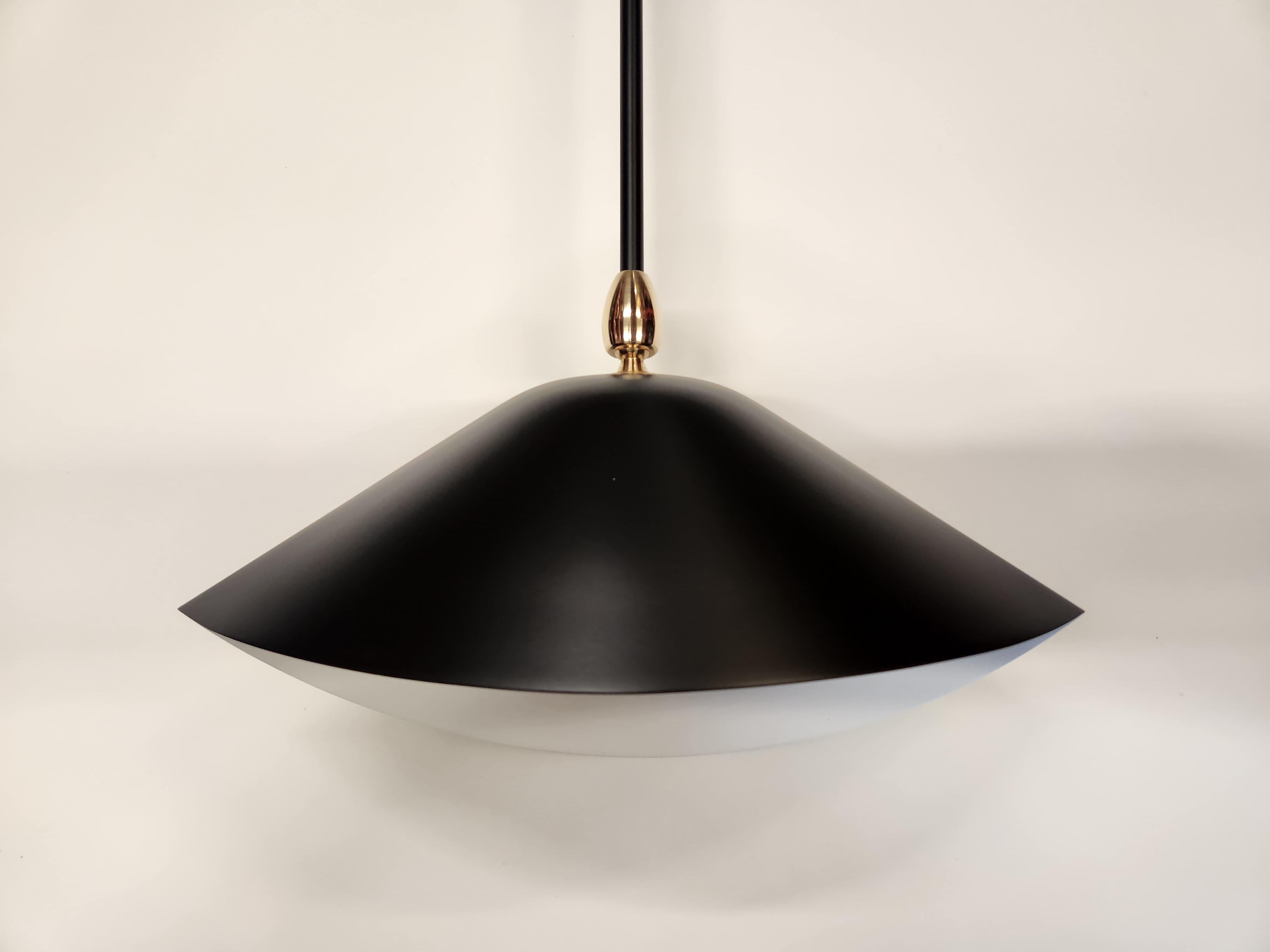 XXI secolo e contemporaneo Serge Mouille - Lampada da soffitto Library in nero in vendita