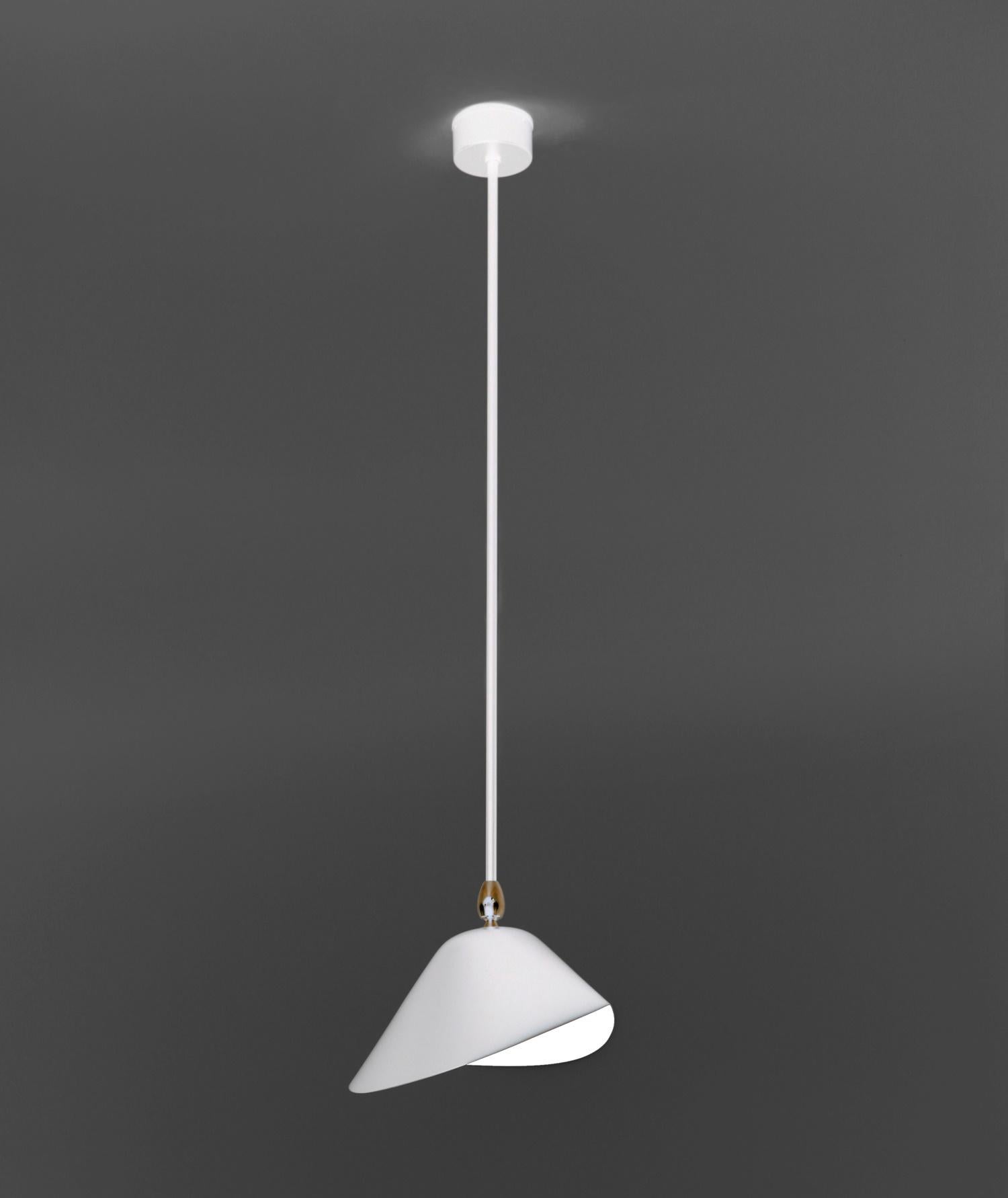 Description: 
Originally designed to illuminate bookshelves in a library, this unique lamp may also light works of art or highlight a particular area in a room. The pivoting and tilting lamp shade works well alone or in grouped