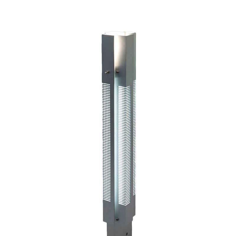French Serge Mouille Mid-Century Modern Aluminium Small Signal Column Floor Lamp For Sale