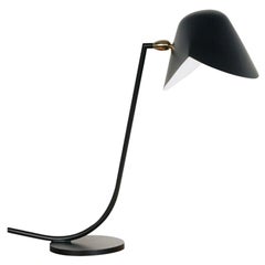 Serge Mouille Moderne schwarze Antony-Tischlampe aus der Mitte des Jahrhunderts