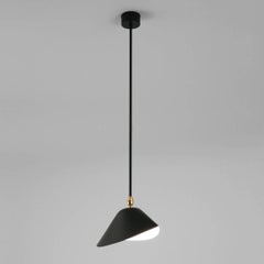 Serge Mouille Mid-Century Modern Black Bibliothèque Ceiling Lamp