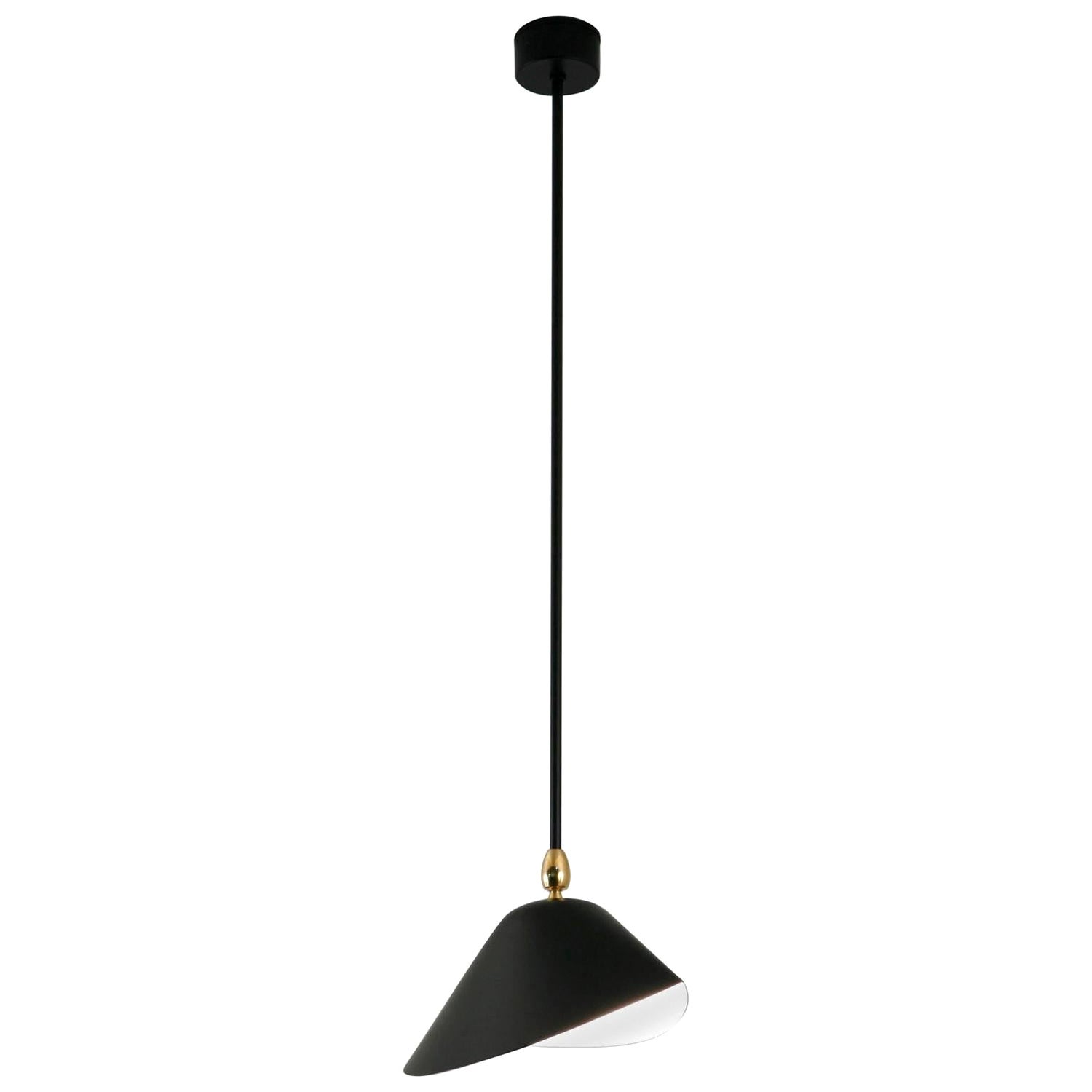 Lampada da soffitto Bibliothèque nera di Serge Mouille, stile metà secolo moderno