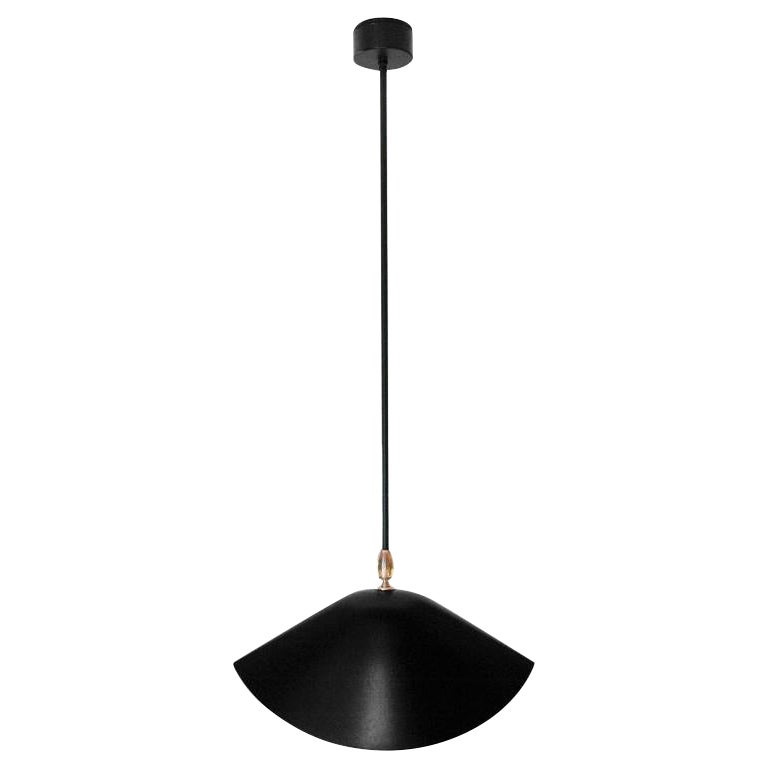Lampada da soffitto Bibliothèque nera di Serge Mouille, stile metà secolo moderno
