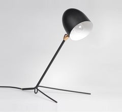 Serge Mouille Mid-Century Modern Black Cocotte Table Lamp