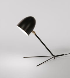 Serge Mouille Mid-Century Modern Black Cocotte Table Lamp