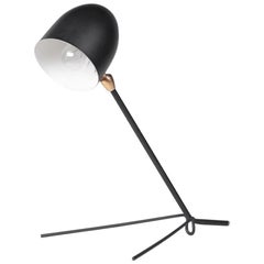 Serge Mouille Mid-Century Modern Black Cocotte Table Lamp