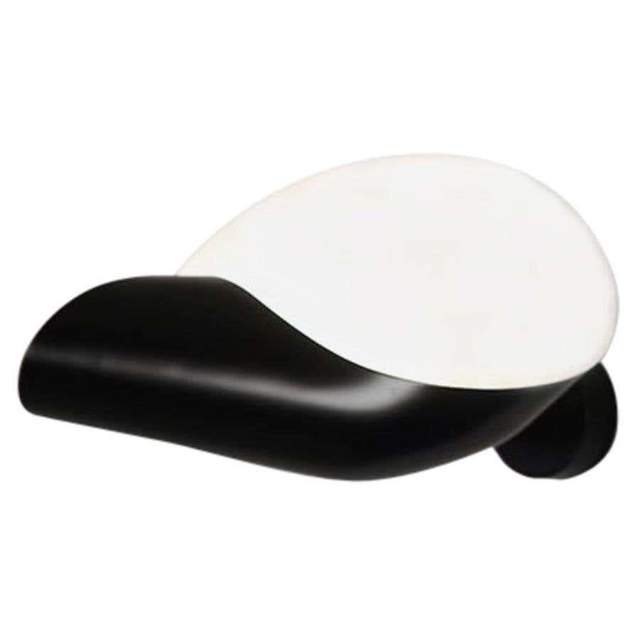 Serge Mouille Mid-Century Modern Black Conche Wall Lamp For Sale 1