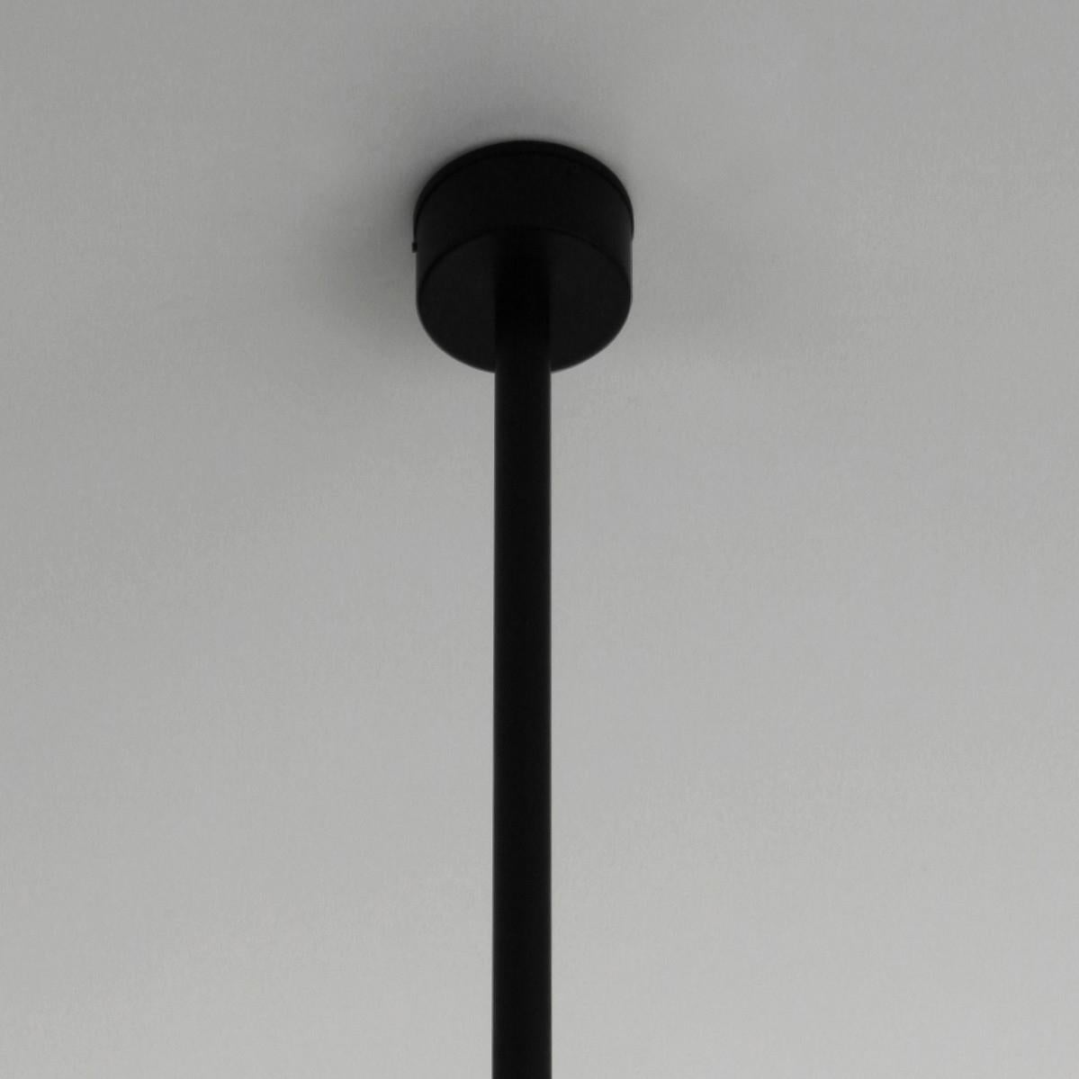 Aluminum Serge Mouille Mid-Century Modern Black Curved Bibliothèque Ceiling Lamp For Sale