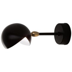 Serge Mouille Mid-Century Modern Black Eye Sconce Wall Lamp