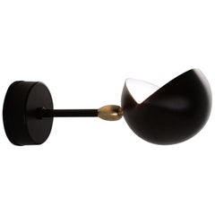 Serge Mouille Mid-Century Modern Black Eye Sconce Wall Lamp