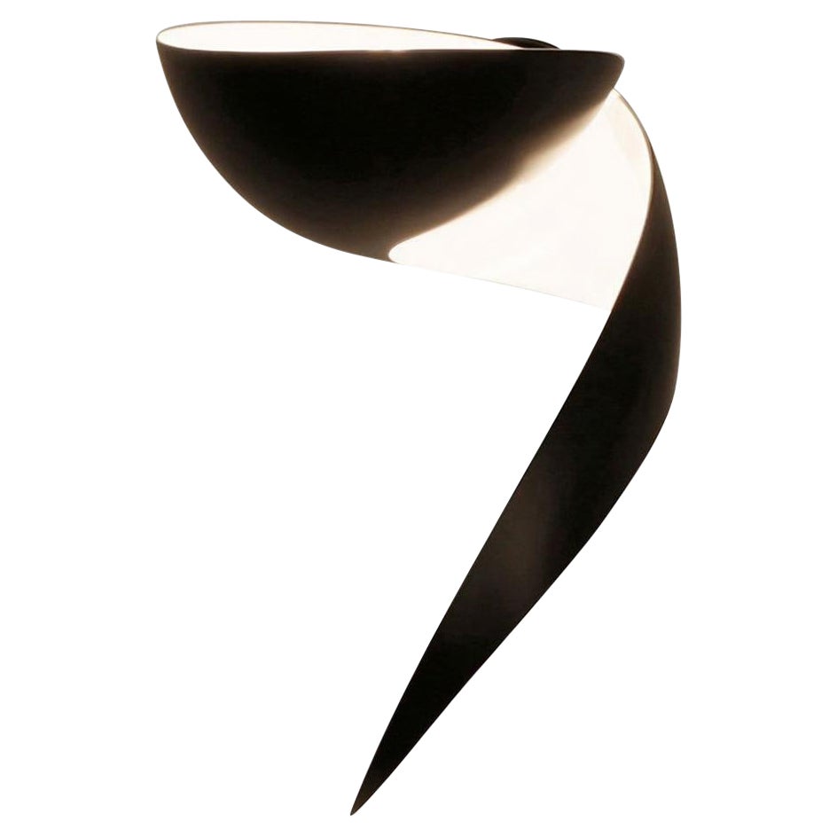 Serge Mouille Mid-Century Modern Black Flame Wall Lamp For Sale