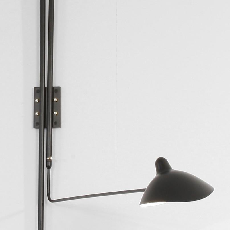 Serge Mouille Mid-Century Modern Black Four Rotating Straight Arms Wall Lamp In New Condition For Sale In Barcelona, Barcelona