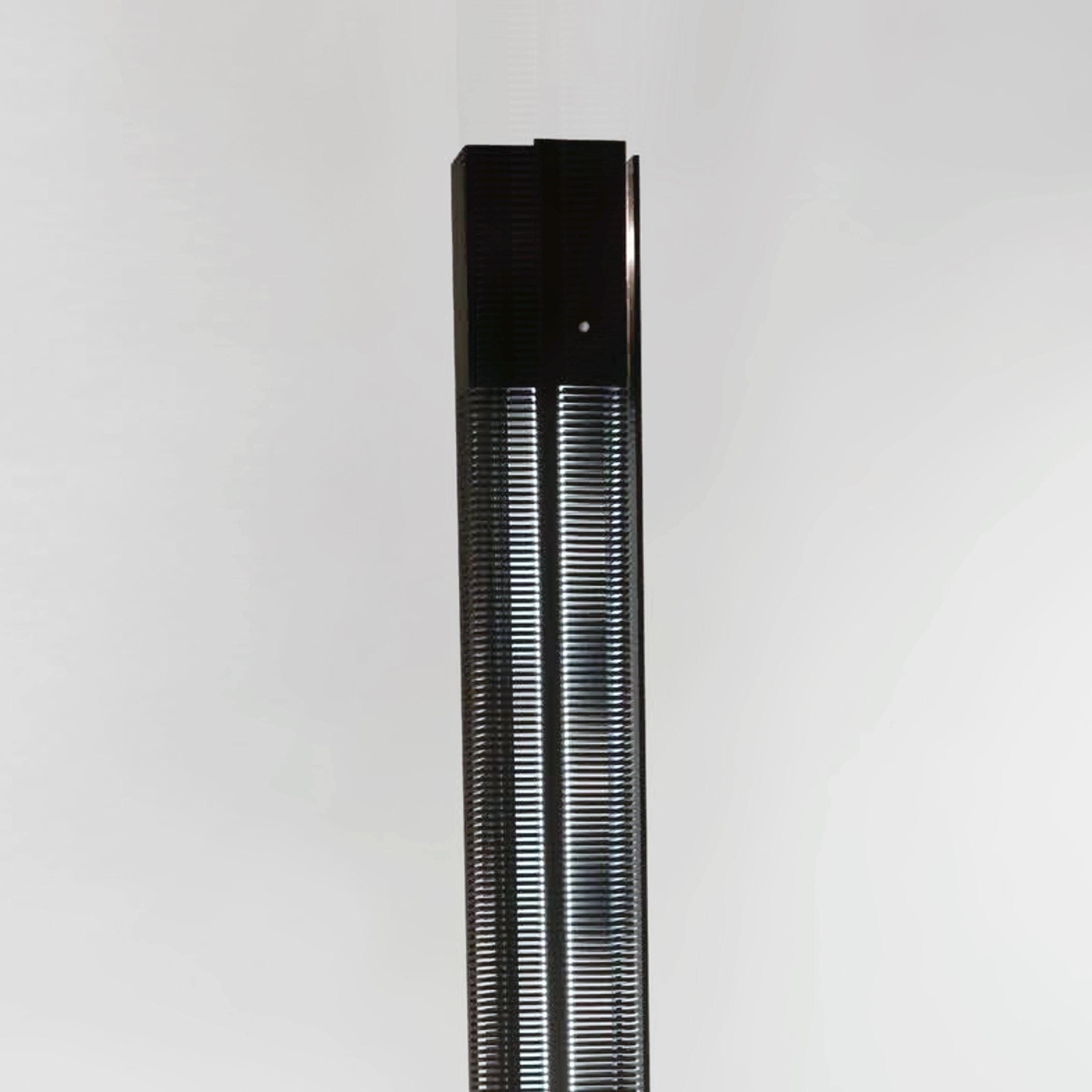 French Serge Mouille Mid-Century Modern Black Large Signal Column Floor Lamp For Sale