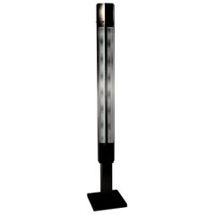 Serge Mouille Moderne schwarze Medium Signal-Säulen-Stehlampe, Mid-Century Modern