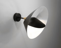 Serge Mouille Mid-Century Modern Black Saturn Wall Lamp