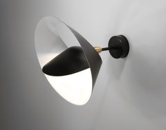 Serge Mouille Mid-Century Modern Black Saturn Wall Lamp