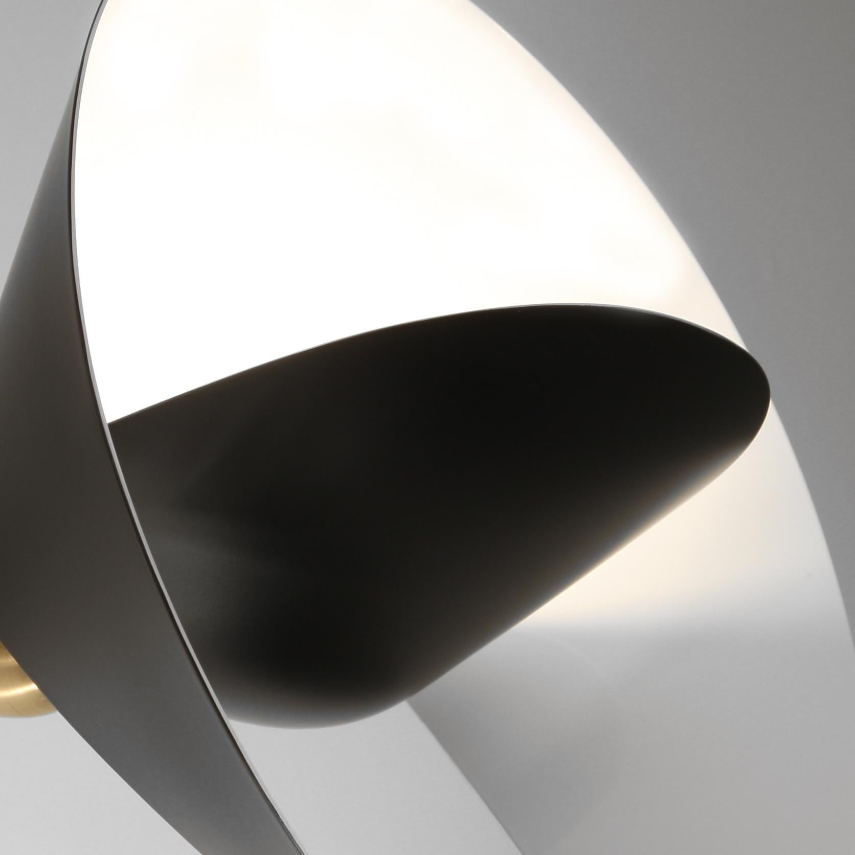 Serge Mouille Mid-Century Modern Black Saturn Wall Lamp 2