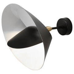 Serge Mouille Mid-Century Modern Black Saturn Wall Lamp