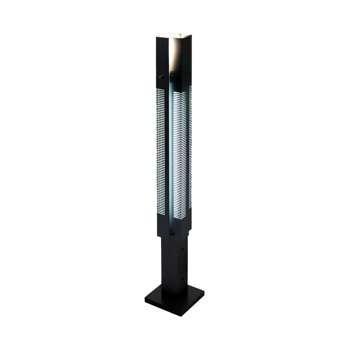 Aluminium Serge Mouille Ensemble de lampadaires à colonne de signal noirs, modernes du milieu du siècle dernier en vente