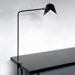 Serge Mouille Mid-Century Modern Black Simple Agrafée Table Lamp