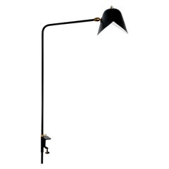 Serge Mouille Mid-Century Modern Schwarz Einfach Agrafée Tischlampe