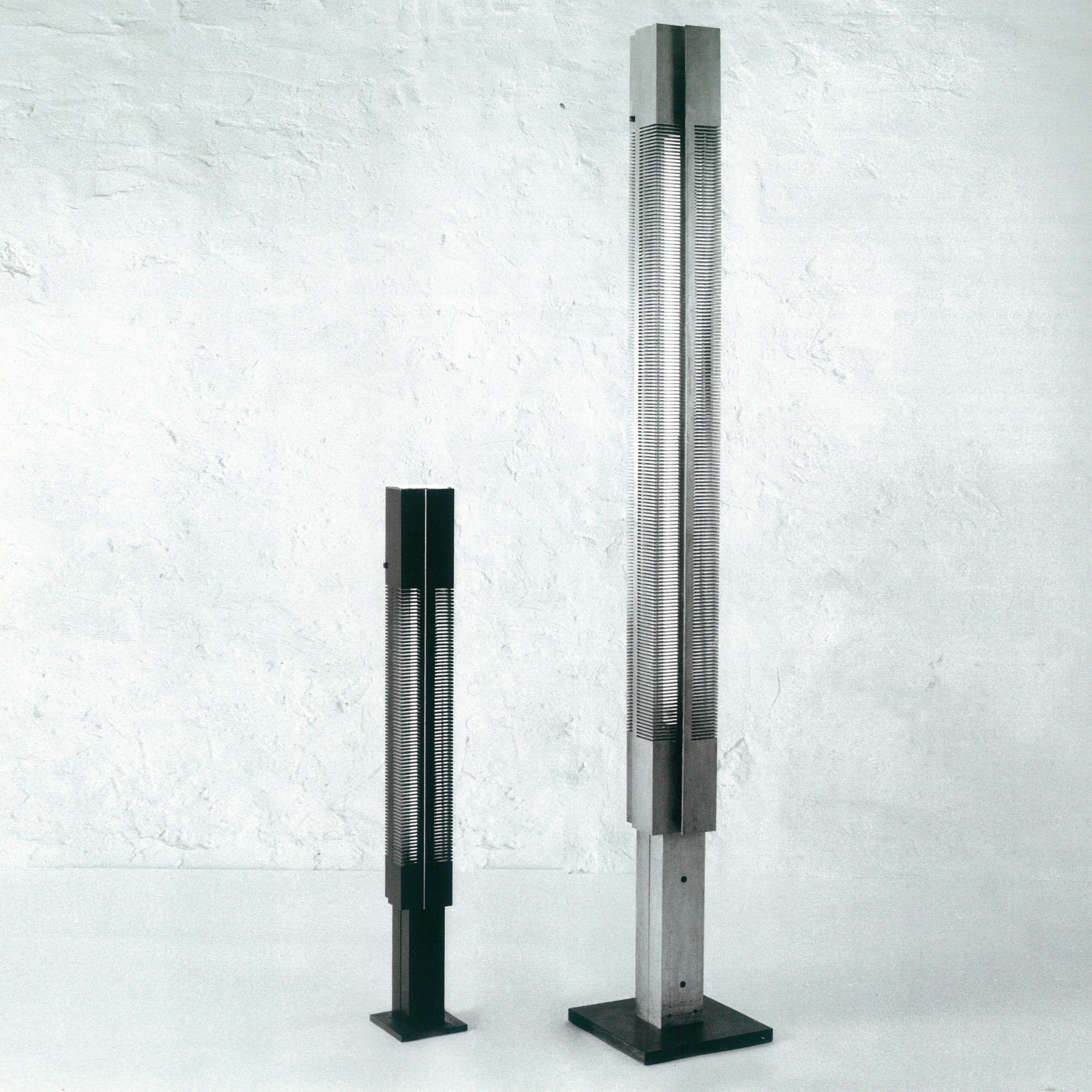 Contemporary Serge Mouille Mid-Century Modern Black Small Signal Column Floor Lamp