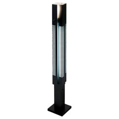 Serge Mouille Mid-Century Modern Black Small Signal Column Floor Lamp