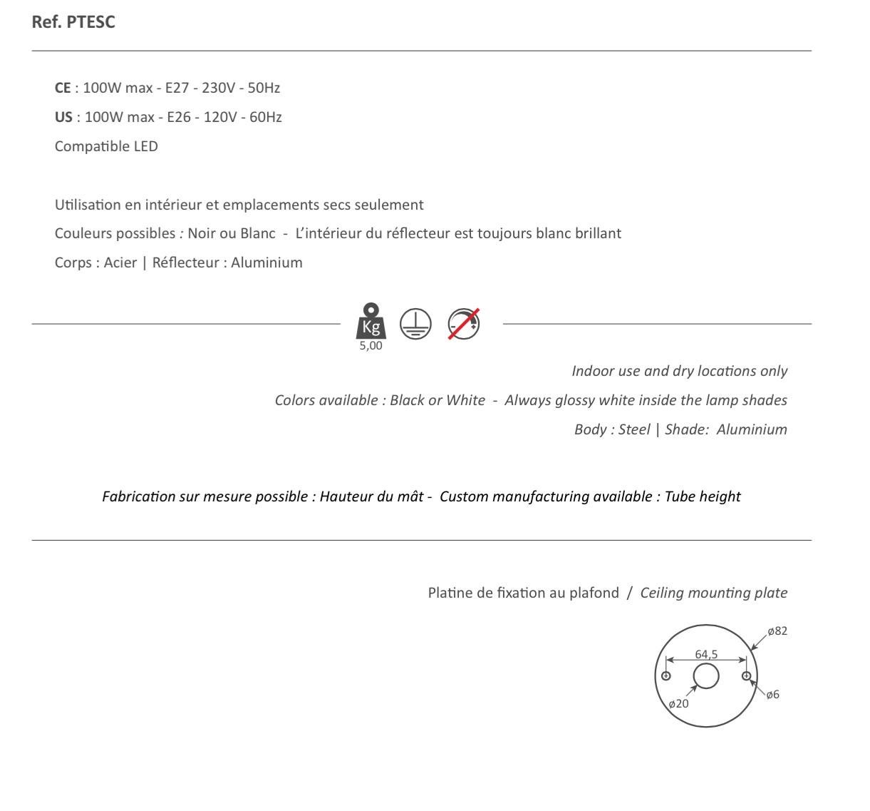 Serge Mouille Mid-Century Modern Schwarze schwarze kleine Schnecken-Decken-Wandleuchte (Aluminium) im Angebot
