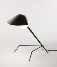 Serge Mouille Mid-Century Modern Black Tripod Lamp