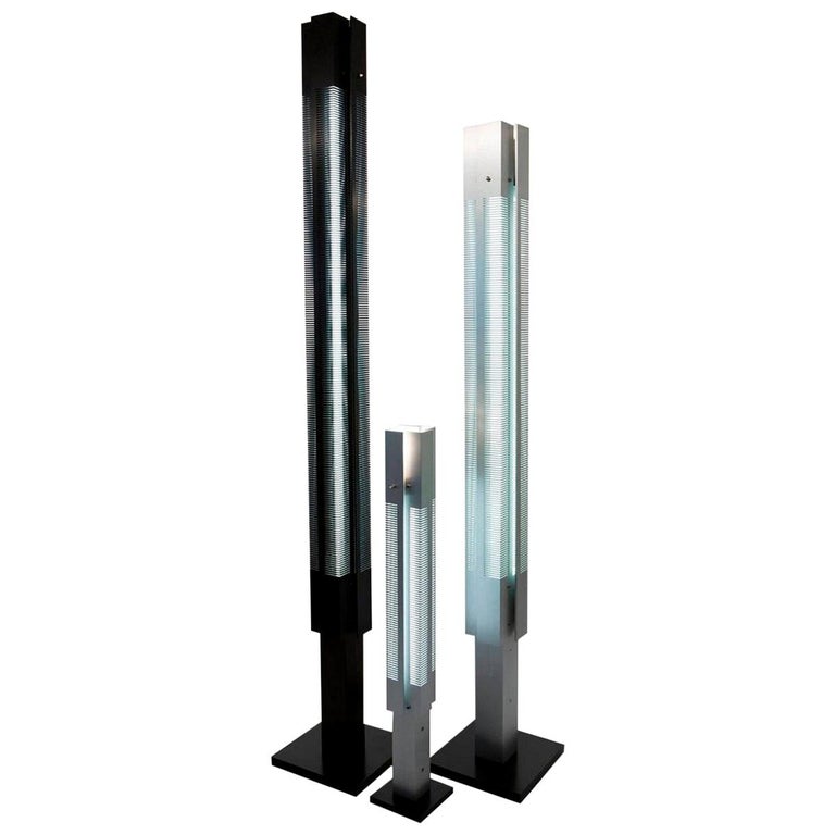 Serge Mouille MidCentury Modern Signal Column Floor Lamp Set For Sale