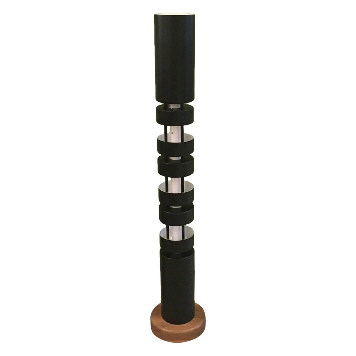 Serge Mouille Mid-Century Modern Small Totem Column Floor Lamp