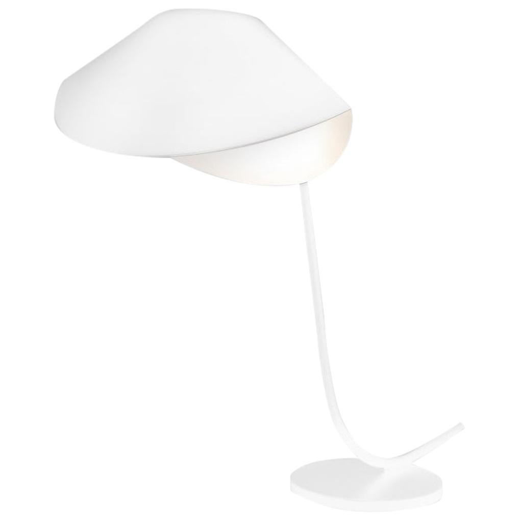 Serge Mouille Mid-Century Modern White Antony Table Lamp