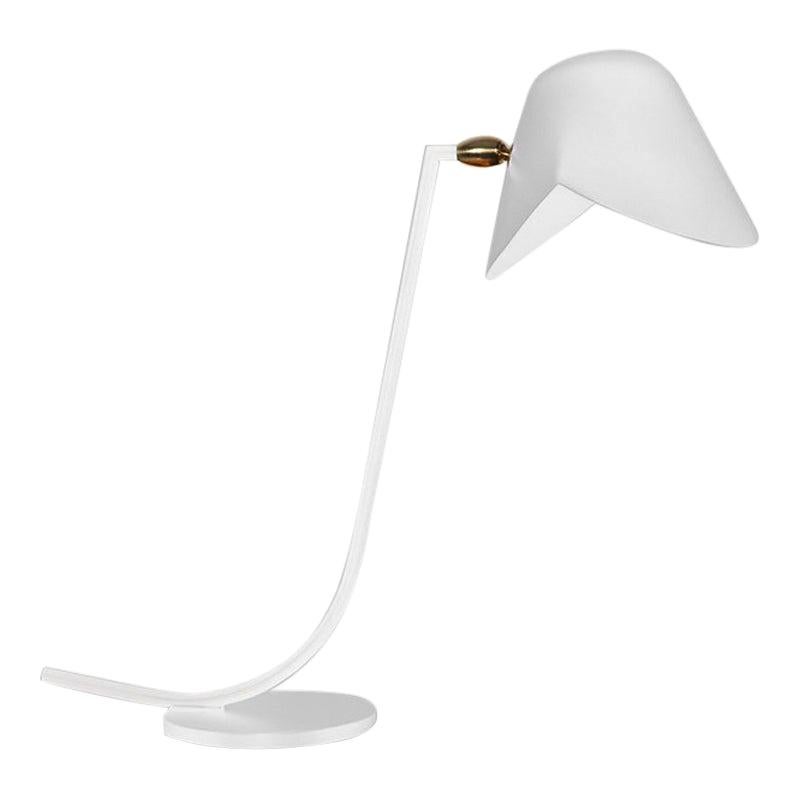 Serge Mouille lampe de bureau Antony blanche moderne mi-siècle moderne en vente