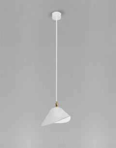Lampada da soffitto Bibliothèque bianca moderna di metà secolo di Serge Mouille