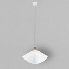 Serge Mouille Mid-Century Modern White Bibliothèque Ceiling Lamp