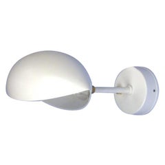 Serge Mouille Mid-Century Modern White Eye Sconce Wall Lamp