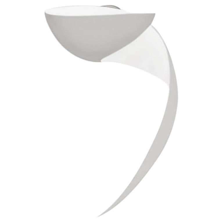 Steel Serge Mouille Mid-Century Modern White Flame Wall Lamp