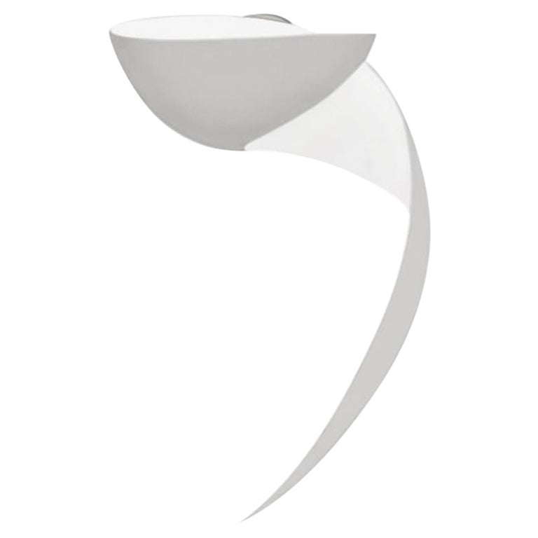 Serge Mouille Mid-Century Modern White Flame Wall Lamp For Sale