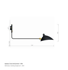 Serge Mouille - Lampe murale blanche à bras droit rotatif, moderne du milieu du siècle dernier