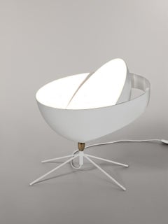 Serge Mouille Mid-Century Modern White Saturn Table Lamp