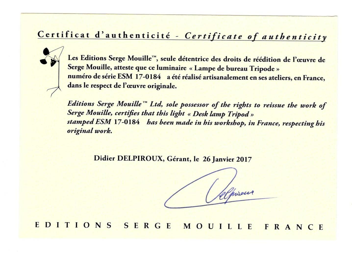 XXI secolo e contemporaneo Lampada da tavolo Saturn bianca moderna di metà secolo di Serge Mouille in vendita