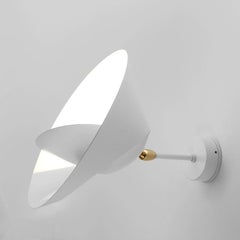 Serge Mouille Mid-Century Modern White Saturn Wall Lamp