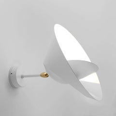 Serge Mouille Mid-Century Modern White Saturn Wall Lamp